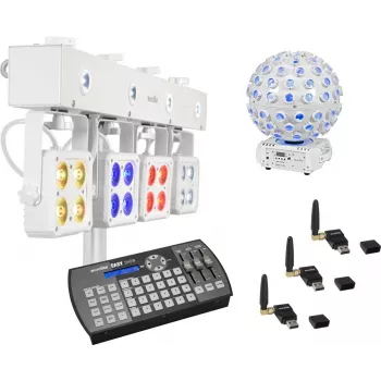 Conjunto de luzes LED EUROLITE KLS-180 ws B-40 ws QuickDMX Easy Show