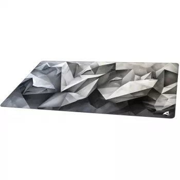 Tapete de rato gaming Sharkoon SKILLER SGP40 D17, design de cristal abstrato, cinzento/branco, 1000 x 500 mm