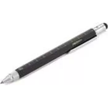 Caneta esferográfica TROIKA PIP20/BK preto/prateado — tinta preta, instrumento de escrita de bolso
