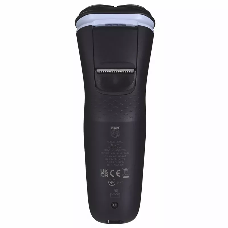 Máquina de barbear elétrica rotativa Philips Série 3000X X3003/00 — 3 cabeças, molhado e seco, bateria NiMH, 40 min. de autonomia