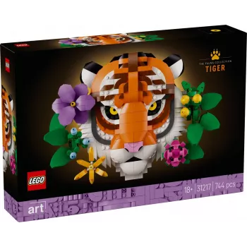 Brinquedo de construção LEGO Art Fauna Collection Tigre Conjunto 31217 – modelo de tigre para construir