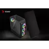 Savio Noctis Glass RGB Cube caixa para PC, ATX/Micro-ATX/Mini-ITX, frente de vidro temperado, ventoinhas RGB, preta