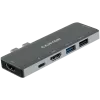 Leitor de cartões SD Canyon DS-5 USB 2.0 Type-C cinzento 60 Hz