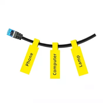 Etiquetas térmicas NIIMBOT 12,5×74+35 mm, rolo com 65 etiquetas, amarelo