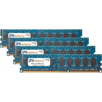 Kit de memória RAM PHS-memory 32GB (4x8GB) para Supermicro H8QGi-LN4F DDR3 UDIMM ECC 1600MHz PC3-12800E (SP259792)