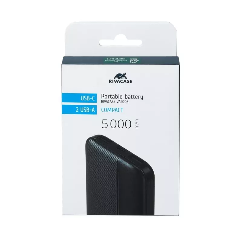 Powerbank USB 5000MAH/VA2006 preto Rivacase