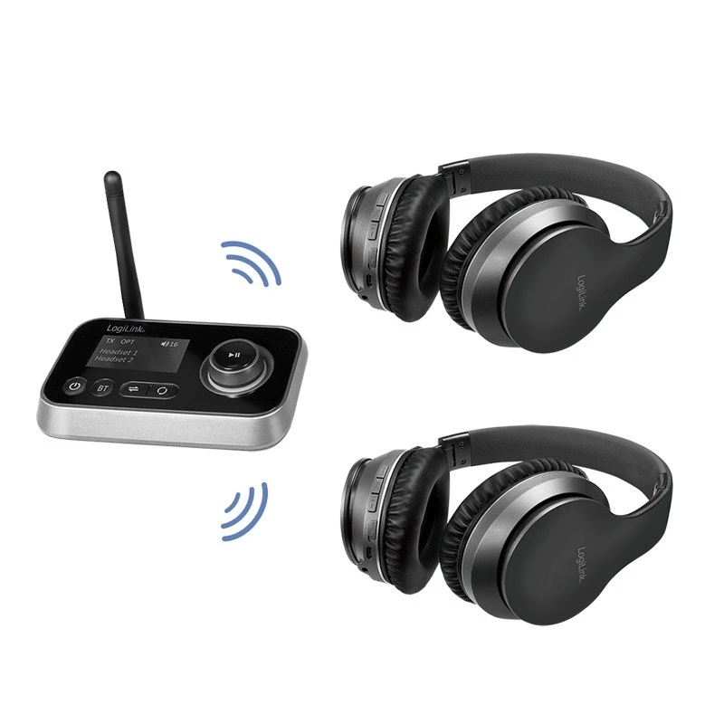 Transmissor/receptor de áudio Bluetooth LogiLink BT0062 BT 5.0 alcance 10 m