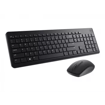 DELL teclado e rato - KM3322W - Ucraniano (QWERTY), Tamanho completo (100 %), Sem fios, RF Wireless, QWERTY, Preto, rato incluído