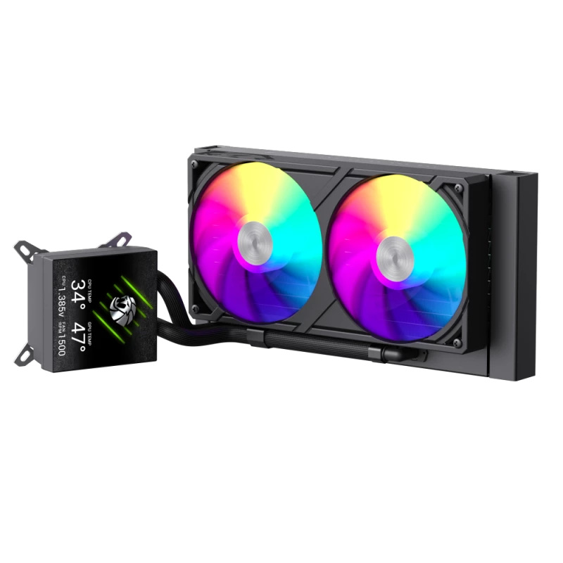 Refrigeração líquida para CPU Gamemax | GLACIER 240 LCD BK | Intel, AMD