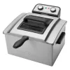 ProfiCook PC-FR 1038 fritadeira dupla de instalação livre 3000 W prateada