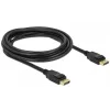 Delock - Cabo DisplayPort - DisplayPort (M) para DisplayPort (M) - 3 m - com bloqueio - preto