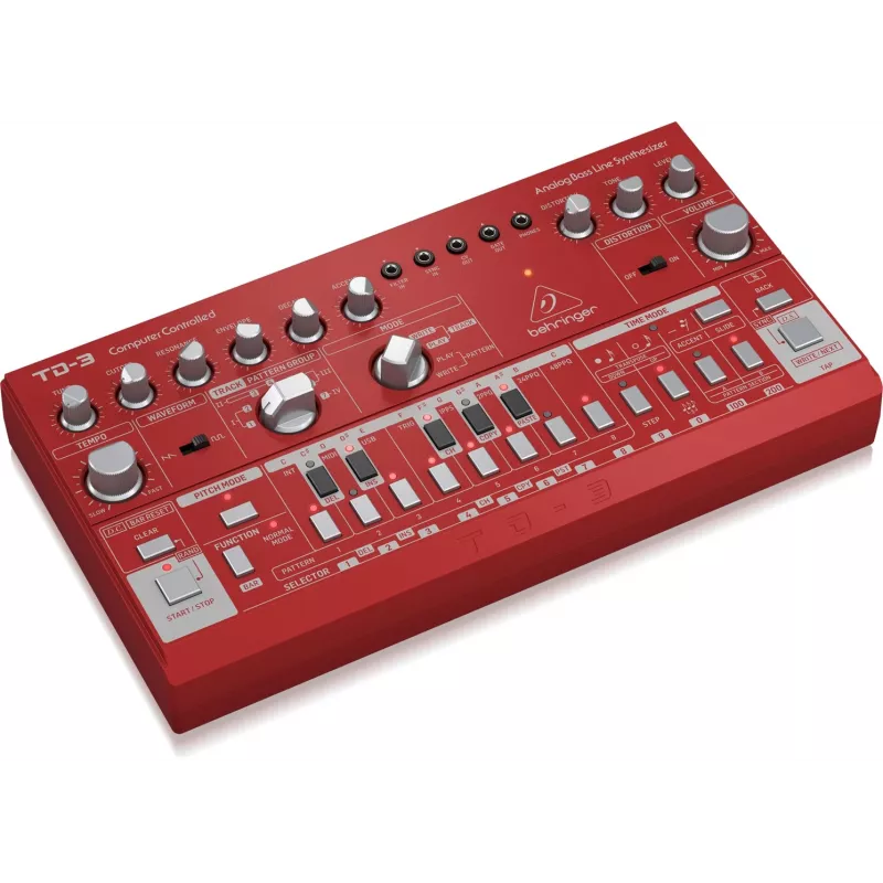 Sintetizador Analógico Behringer TD-3-RD Vermelho 9V DC