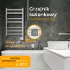 Aquecedor de casa de banho elétrico Adler AD 7824 600 W, branco, IP24, para montagem na parede, 500×900 mm