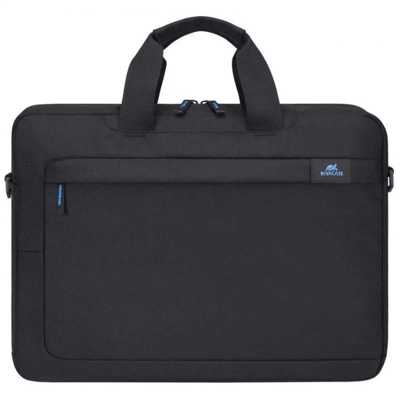 Pasta Rivacase 8036 40,6 cm 16 polegadas preto com pega e alça de ombro