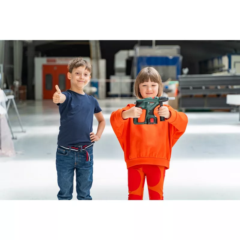 Berbequim de percussão infantil Bosch da Theo Klein, efeitos sonoros e luminosos, role-play