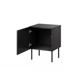 Mesa de cabeceira Cama Meble SIENA conjunto de 2, 44,5×40×59 cm, preto mate, MDF e aglomerado