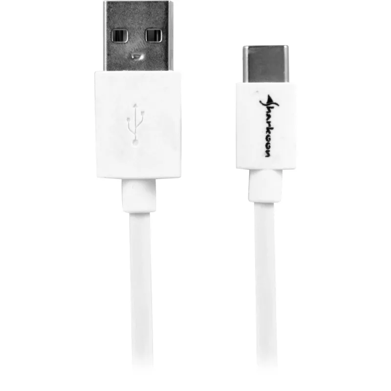 Cabo adaptador USB Sharkoon USB 2.0 A para USB-C 1,5 m, branco