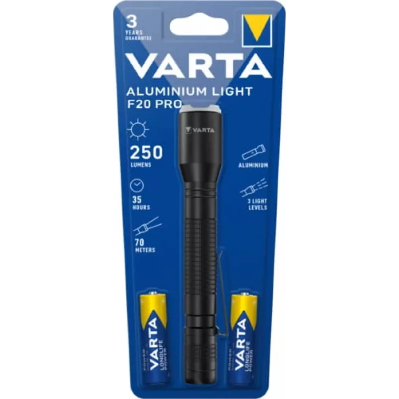 Lanterna de mão Varta Aluminium Light F20 Pro LED 250 lm 7 lâmpadas