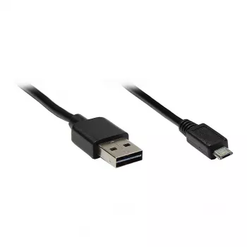 Cabo de ligação GoodConnections USB 2.0 EASY ficha A para ficha Micro B, preto, 3 m