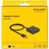 Delock - Distribuidor/comutador de vídeo - 8K, bidirecional - 2 x DisplayPort - Desktop (18906)