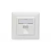 Digitus | Placa de parede para módulos Keystone, tipo alemão, placa central 50x50 mm, moldura 80x80 mm | DN-93811