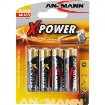 Pilha descartável Ansmann Mignon AA LR6 x4