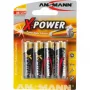 Pilha descartável Ansmann Mignon AA LR6 x4