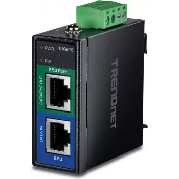 Injetor PoE+ TRENDnet TI-IG215 Industrial 2.5G - 1 Gbps - Ethernet (TI-IG215)