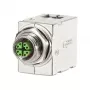 METZ CONNECT - Ligação de rede - M12 de 8 pinos (M) angular para RJ-45 (F) - blindado - CAT 6a - IEEE 802,3an - semelhante a metal (MWN911A415)