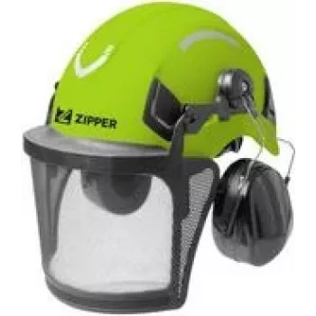 Proteção de cabeça de segurança Zipper ZI-FHPROFI preto verde-claro unissexo 53-64 cm