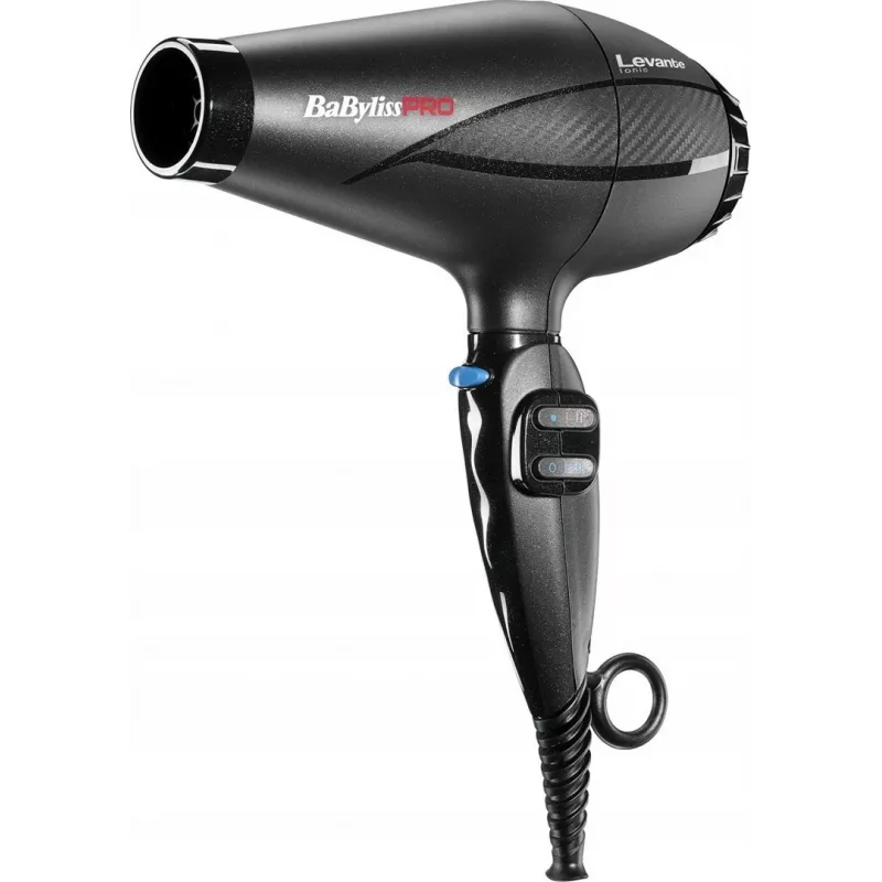 Secador de cabelo BaByliss PRO Levante 2100 W, motor AC, iónico, 2 temperaturas/2 velocidades, preto