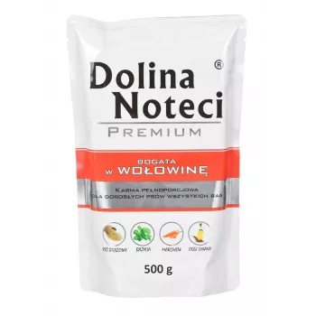 DOLINA NOTECI Premium rico em carne de vaca - Alimento húmido para cães - 500 g