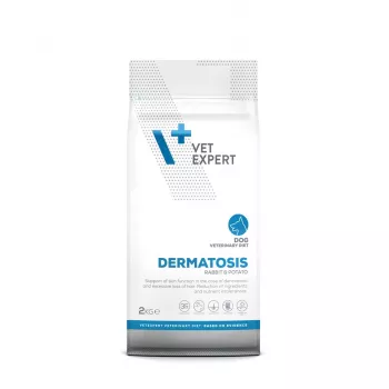 Alimento seco para cães VETEXPERT Veterinary Diet Dermatosis Coelho e Batata 2 kg — cães adultos, monoproteico, sem cereais/sem glúten/sem soja