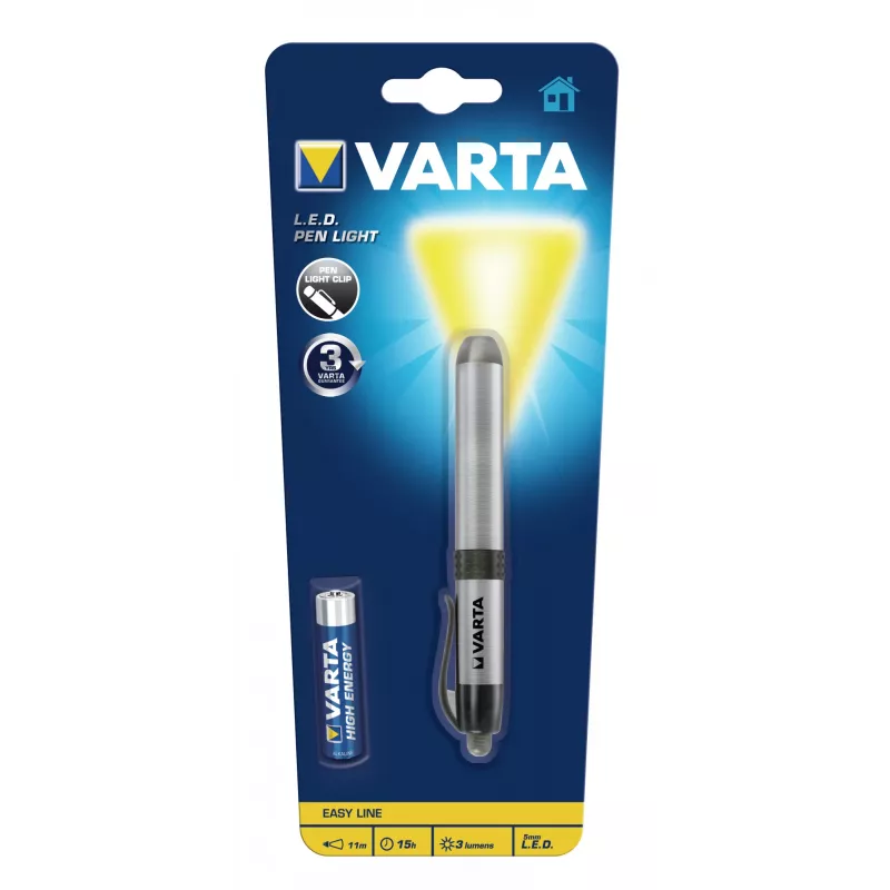 Varta -LEDPL - luz intermitente com pino - prateado - alumínio - LED - 1 lâmpada - 3 lm