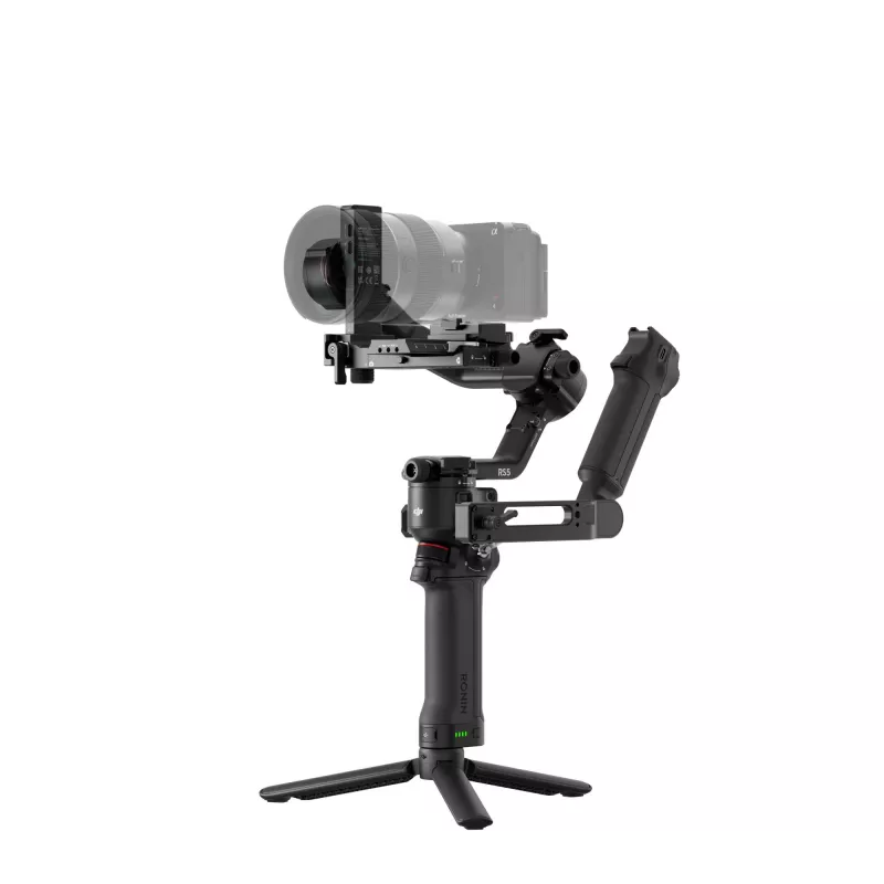 Estabilizador de câmara de mão DJI RS 5 Combo — alumínio, bateria 30 h, 1,46 kg, preto