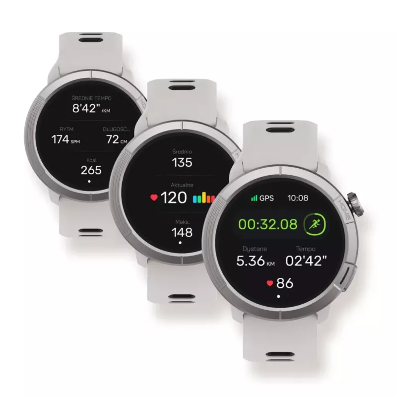 Smartwatch Stelio Activ Pro GPS modelo STSWA102TN, caixa de titânio de 46 mm