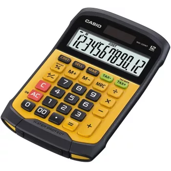 CASIO CALCULATOR OFFICE WATERPROOF WM-320MT-S, ecrã de 12 dígitos. Teclado removível, 108,5 x 168,5, grau de resistência à água e sujidade: IP54