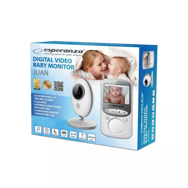 Intercomunicador de vídeo para bebé ESPERANZA EHM003 — LCD 2,4