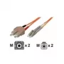 Tecline exertis Connect - Cabo patch - SC multimodo (M) para LC multimodo (M) - 3 m - fibra ótica - 50/125 micrómetros - OM2 - laranja (85603)