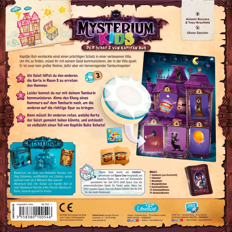 Mysterium Kids: O Tesouro do Capitão Buh, Jogo de Tabuleiro
