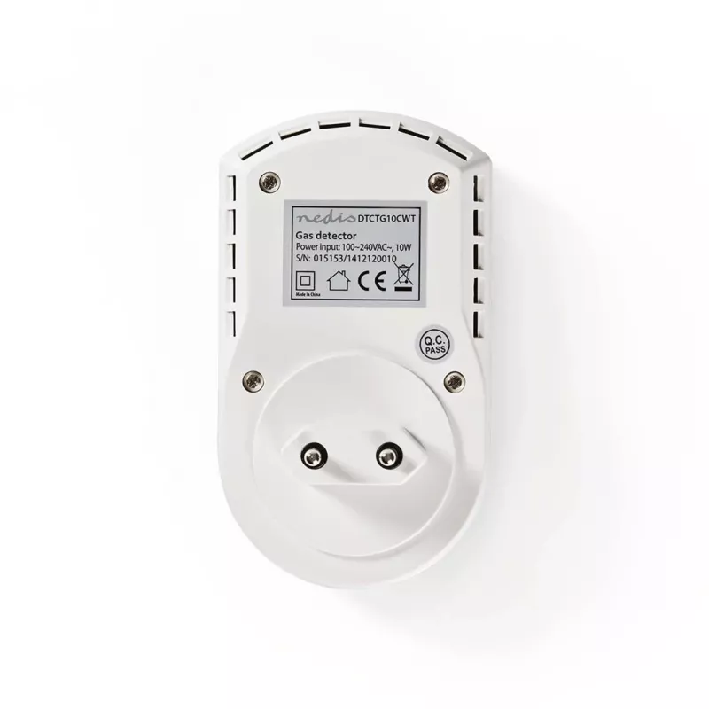Nedis DTCTG10CWT detetor de gás GPL, gás natural