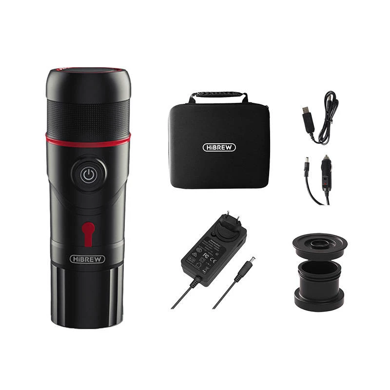 Máquina de café portátil 3-em-1 com bolsa HiBREW H4-premium 80W