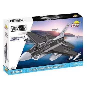 Conjunto de construção Cobi F-16D Fighting Falcon, 436 peças, escala não indicada