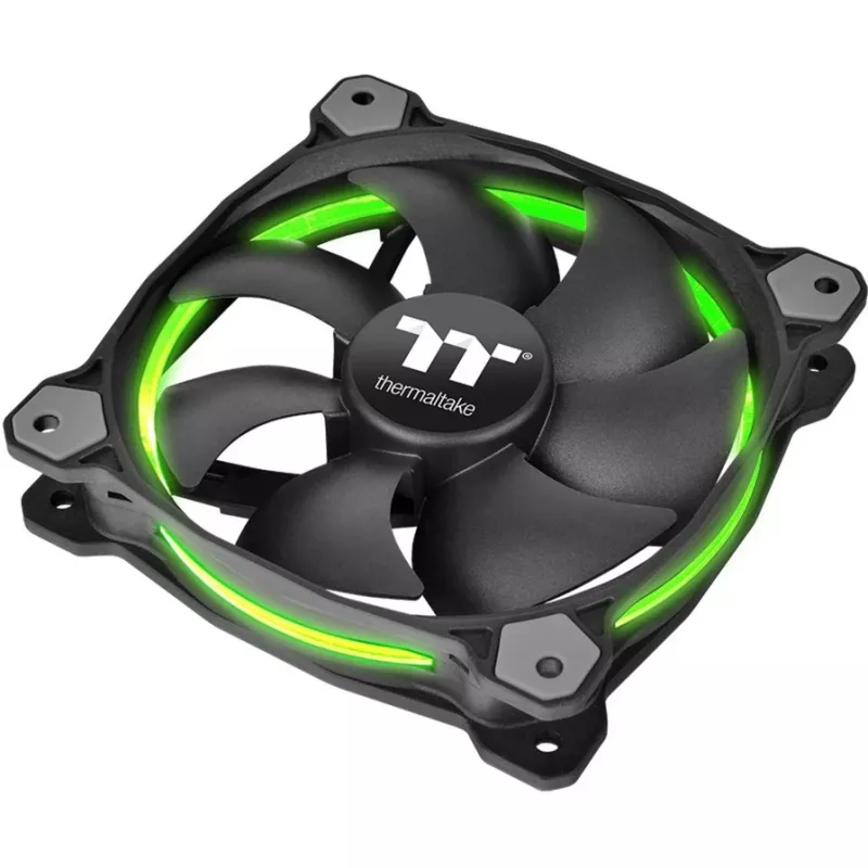 Thermaltake Riing 12 LED RGB Sync Edition CL-F071-PL12SW-A ventoinha de caixa de 120 mm, 3 unid., até 1500 rpm, preto