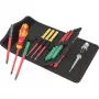 Kraftform Kompakt VDE 16 Universal 1 Tool Finder, 16 peças, chaves de fendas vermelho/amarelo, incl. punho de encaixe, testador de fase, lâminas intercambiáveis VDE