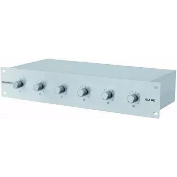 Regulador de volume Omnitronic ELA 6S prateado — regulador de nível de áudio passivo, comutador de 6 níveis