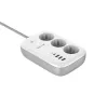 Régua de tomadas Tellur TLL331521 régua de tomadas inteligente WiFi com 3 tomadas, PD 30W, QC 18W