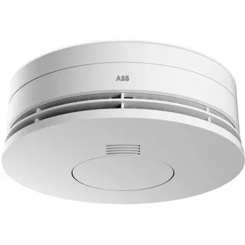 Detetor de fumo Busch-Jaeger 2CKA006800A2718 princípio de reflexão fotoelétrico interligável com fios, Ø12 cm, H47,5 mm