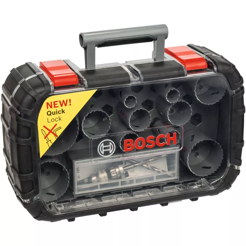 Conjunto de serras copo universais de bimetal HSS, 17 peças, 20 60, 64, 76 mm (2608580887)