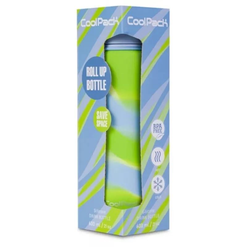 Garrafa de água cool pack Garrafa de água de silicone Z14770 600 ml menina azul